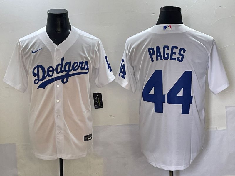 Men 2025 Los Angeles Angels #44 Pages White Game Nike MLB Jersey style 1->los angeles angels->MLB Jersey